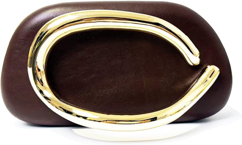 CUXVA Acrylic Clutch Purse for Women Classic Round Acrylic Evening Handbag Vintage Metal Handlebars Bag for Wedding Party Prom - Image 1
